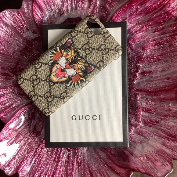 Gucci - GG Supreme - The Angry Cat - Case for iPhone SE (current), SE 2020, 7, 8 - Picture 4 of 6